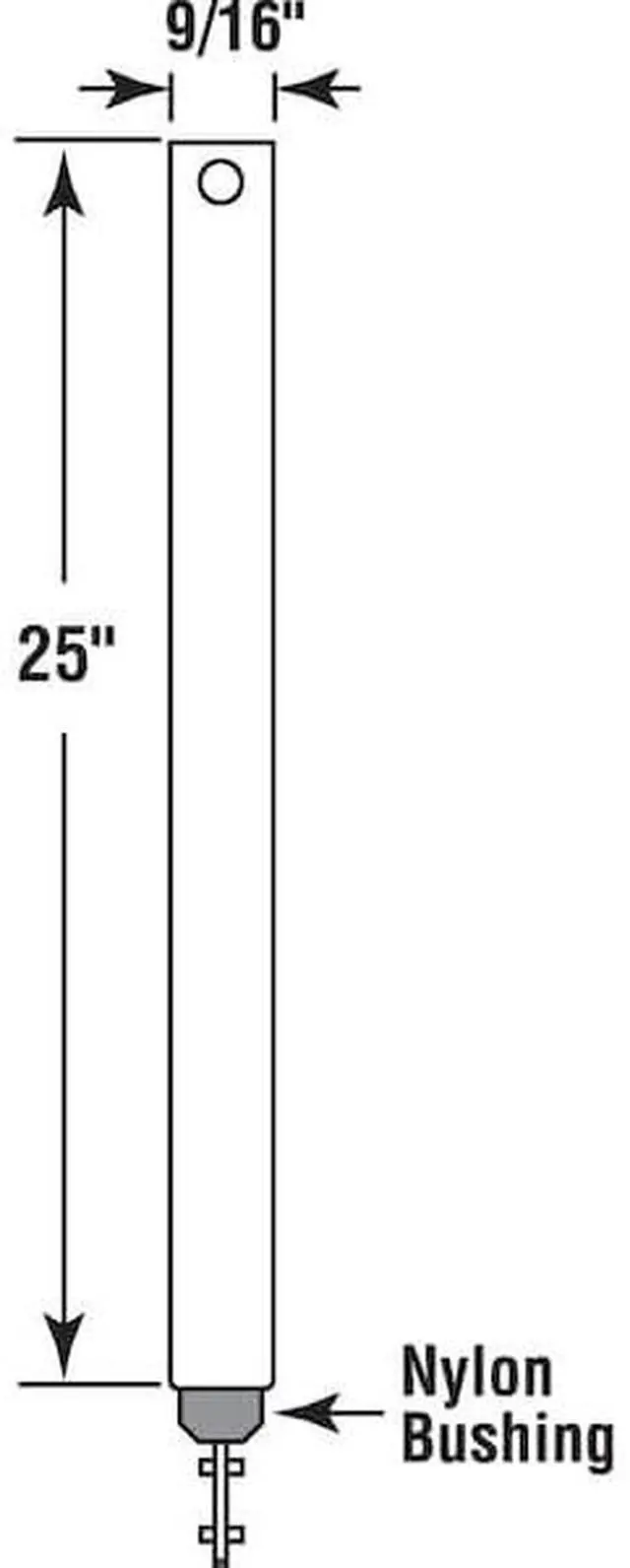 Alt view image 2 of 3 - PRIME-LINE FH 2520 9/16 in. x 25 in., Red Tipped, Spiral Tilt Balance (Single