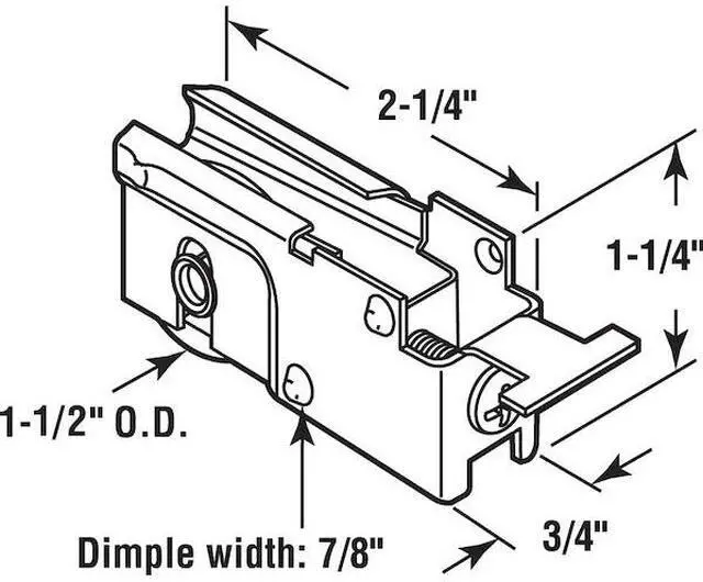 Alt view image 3 of 3 - PRIME-LINE D 1789 International Sliding Glass Door Roller Assembly, 1-1/2 in.