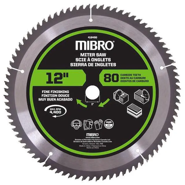 Alt view image 3 of 3 - RICHELIEU 416451 12-inch (305 mm) Carbide Tooth Circular Miter Saw Blade
