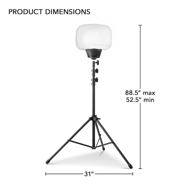 Alt view image 6 of 6 - E-Z UP SZBLK60W 60W Balloon Light KIT, Incl 6.5' Tripod
