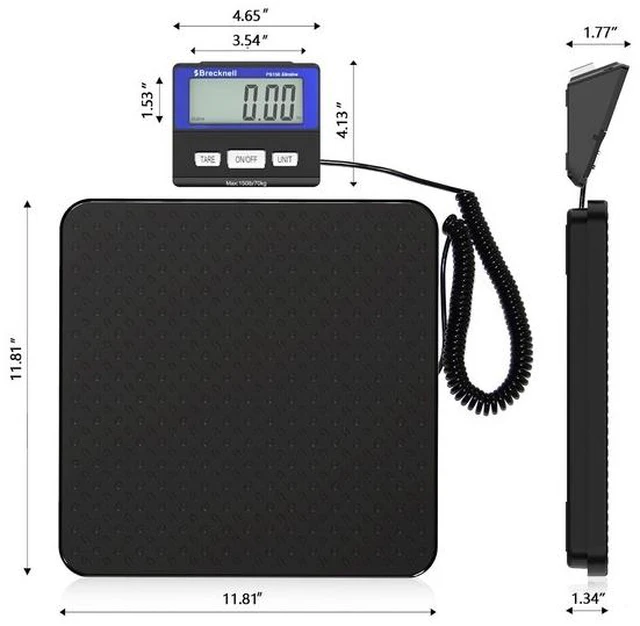 Alt view image 2 of 7 - Brecknell Digital Shipping Scale 400 lb. Capacity (816965007530)