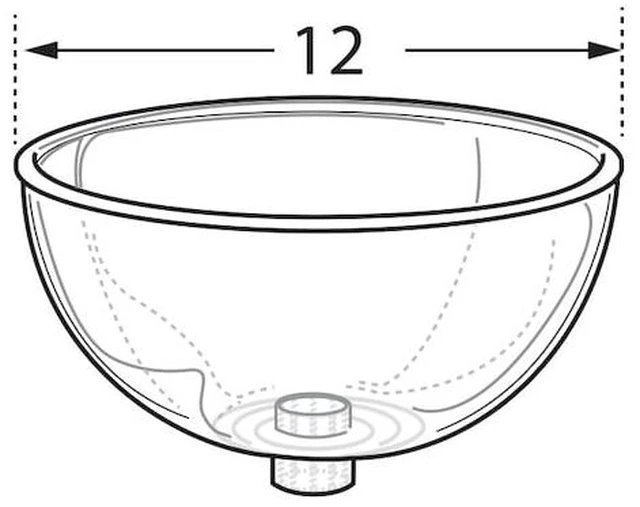 Main image of AZAR DISPLAYS 700922 Clear Plastic Bowl 12" Dia. x 6" Deep