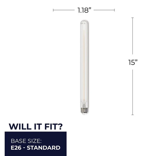 Alt view image 3 of 4 - BULBRITE 862778 LED Filament 5 W Dimmable 15 Inch T9 Light Bulb with Clear