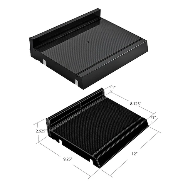 Alt view image 5 of 6 - AZAR DISPLAYS 225830-TALL-BLK-2PK Adjustable Tall Divider Bin Cosmetic Tray w