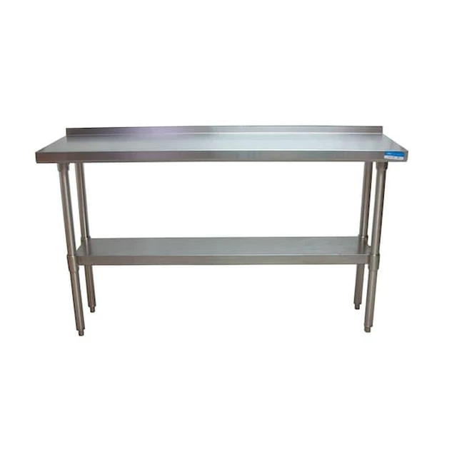 Alt view image 5 of 6 - BK RESOURCES VTTR-1860 18 Gauge Stainless Steel Work Table With Undershelf 1.5"