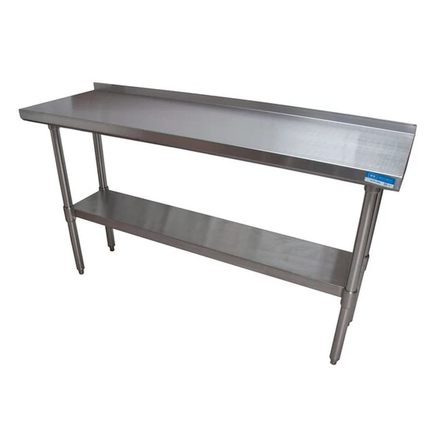 Alt view image 6 of 6 - BK RESOURCES VTTR-1860 18 Gauge Stainless Steel Work Table With Undershelf 1.5"