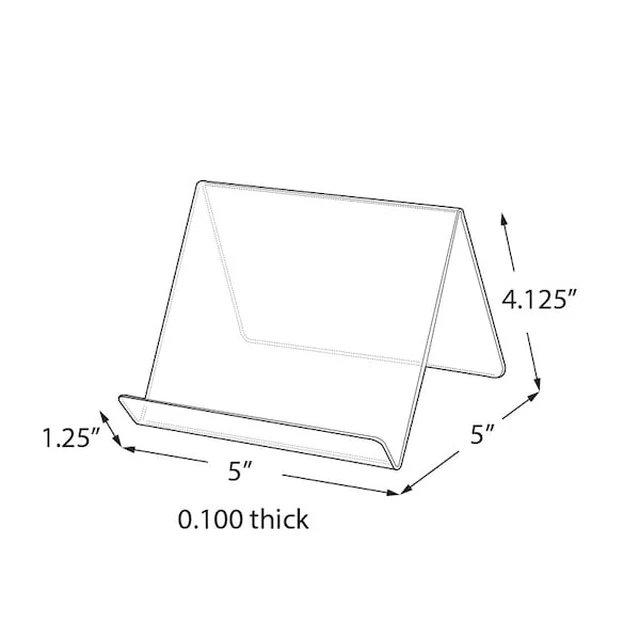 Alt view image 2 of 2 - AZAR DISPLAYS 515420 5"W x 5"D x 4.125"H Easel Display. Front Lip: 1.25"H, PK10