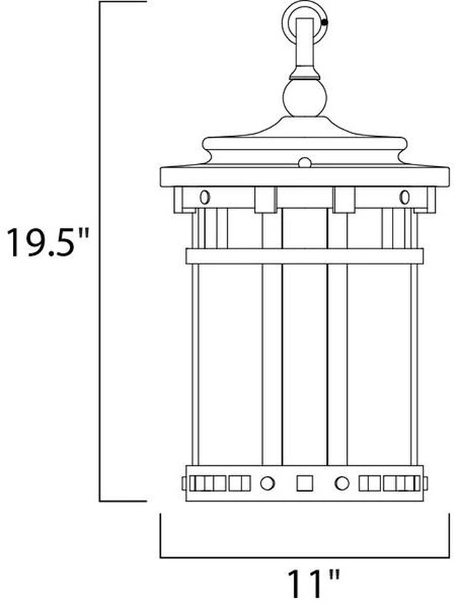 Main image of MAXIM LIGHTING 40039CDSE Santa Barbara VX 3-Light 11" Wide Sienna Pendant Light