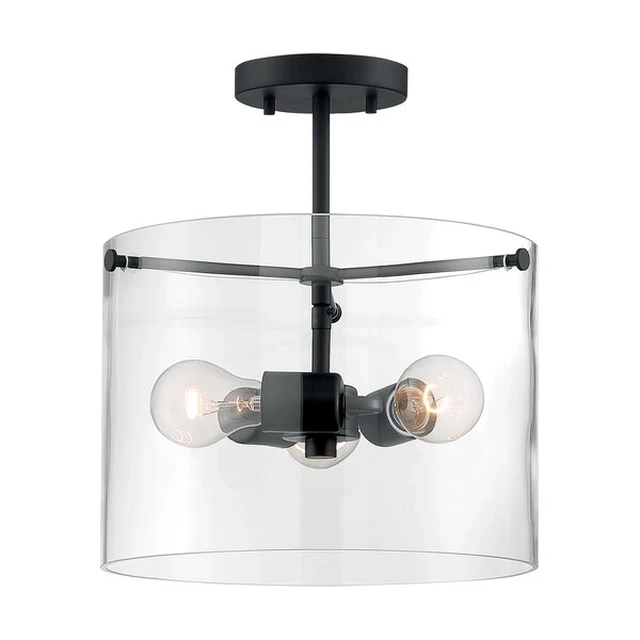 Alt view image 2 of 3 - NUVO 60/7278 Fixture, Semi Flush, 3-Lght, Incandescent, 60W, 120V, A19, Medium
