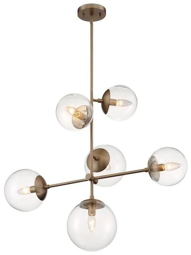 Main image of NUVO 60/7125 Fixture, Pendant, 6-Lght, Incandescent, 60W, 120V, B10, Candelabra