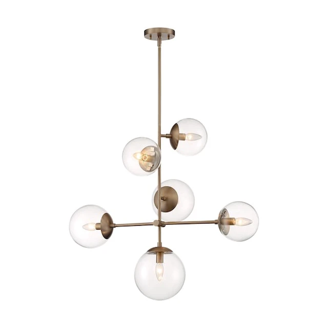 Alt view image 3 of 3 - NUVO 60/7125 Fixture, Pendant, 6-Lght, Incandescent, 60W, 120V, B10, Candelabra