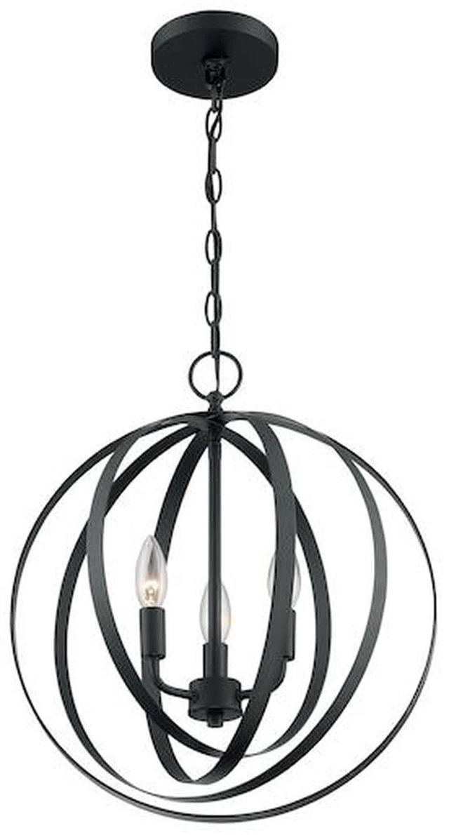 Main image of NUVO 60/7067 Fixture, Pendant, 3-Lght, Incandescent, 60W, 120V, B10, Candelabra