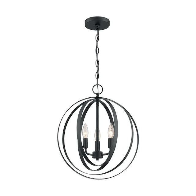 Alt view image 3 of 3 - NUVO 60/7067 Fixture, Pendant, 3-Lght, Incandescent, 60W, 120V, B10, Candelabra