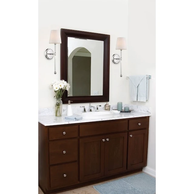 Alt view image 3 of 4 - NUVO 60/6688 Olmstead 1-Light Wall Sconce - Polished Nickel Finish with White