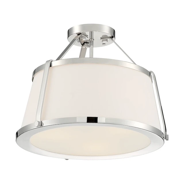 Alt view image 3 of 3 - NUVO 60/6996 Fixture, Semi Flush, 3-Lght, Incandescent, 60W, 120V, A19, Medium