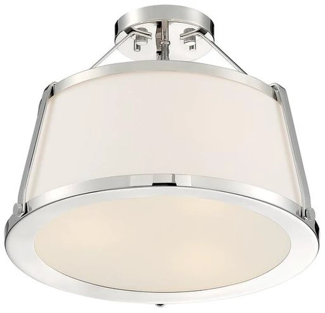Main image of NUVO 60/6996 Fixture, Semi Flush, 3-Lght, Incandescent, 60W, 120V, A19, Medium