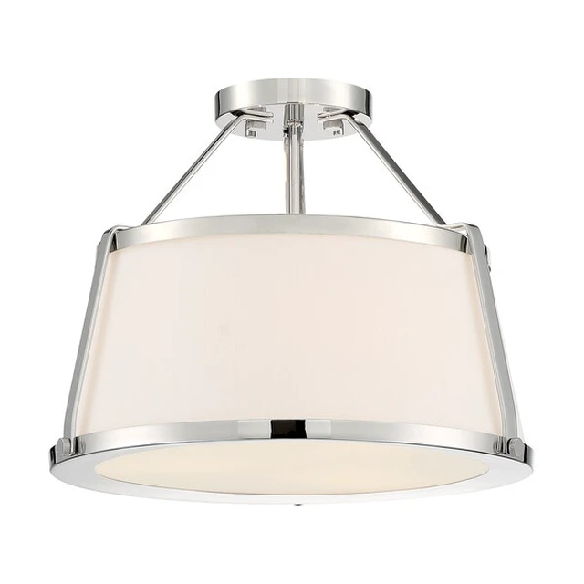 Alt view image 2 of 3 - NUVO 60/6996 Fixture, Semi Flush, 3-Lght, Incandescent, 60W, 120V, A19, Medium