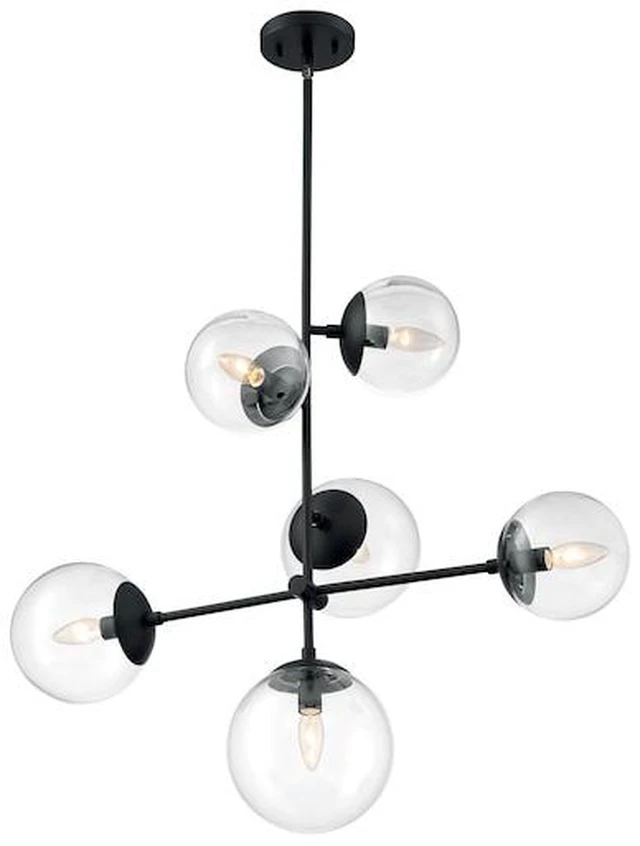 Main image of NUVO 60/7135 Fixture, Pendant, 6-Lght, Incandescent, 60W, 120V, B10, Candelabra