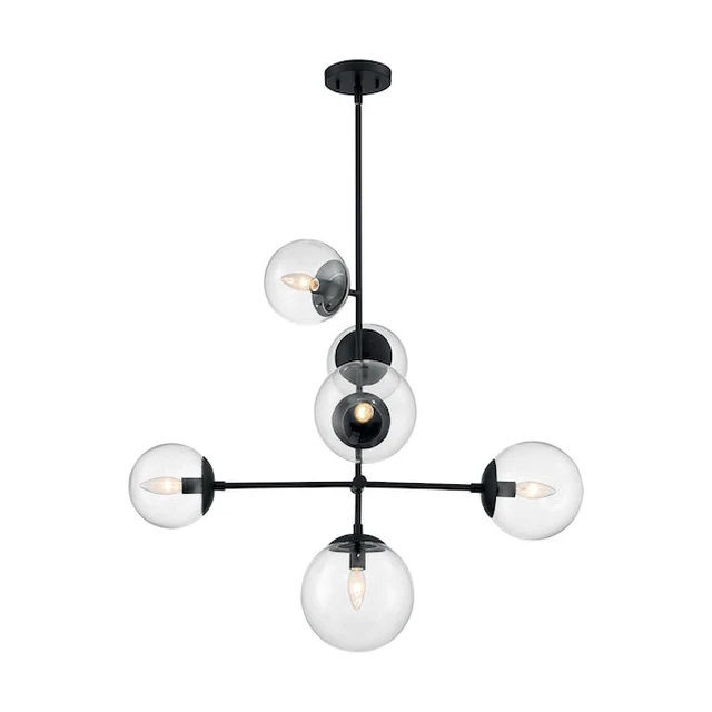 Alt view image 2 of 3 - NUVO 60/7135 Fixture, Pendant, 6-Lght, Incandescent, 60W, 120V, B10, Candelabra