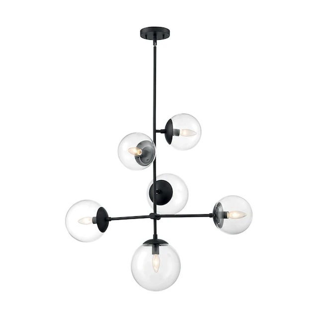 Alt view image 3 of 3 - NUVO 60/7135 Fixture, Pendant, 6-Lght, Incandescent, 60W, 120V, B10, Candelabra