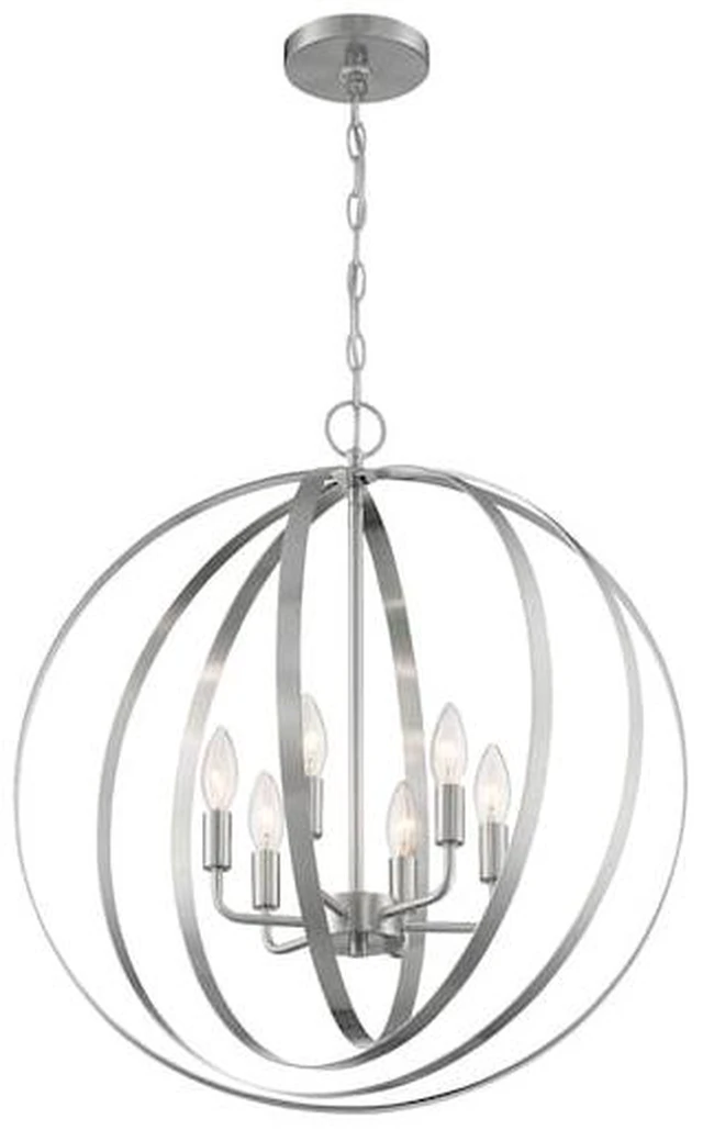 Main image of NUVO 60/7048 Fixture, Pendant, 6-Lght, Incandescent, 60W, 120V, B10, Candelabra