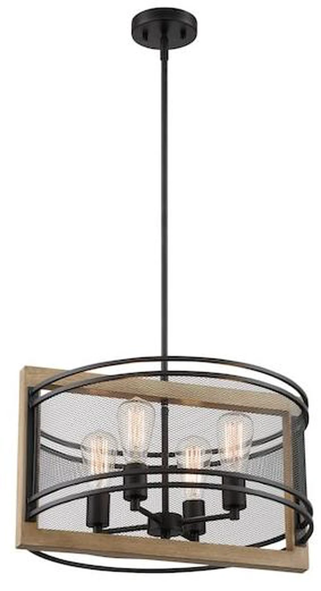 Main image of NUVO 60/7264 Fixure, Pendant, 4-Light, Incandescent, 60W, 120V, A19, Medium Base