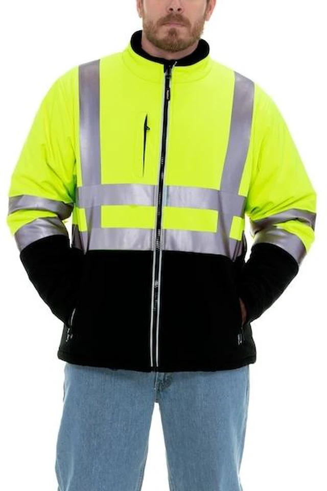 Main image of REFRIGIWEAR 0496RBLMXLGL2 HI-Vis Insulated Softshell Jacket, Polyester,