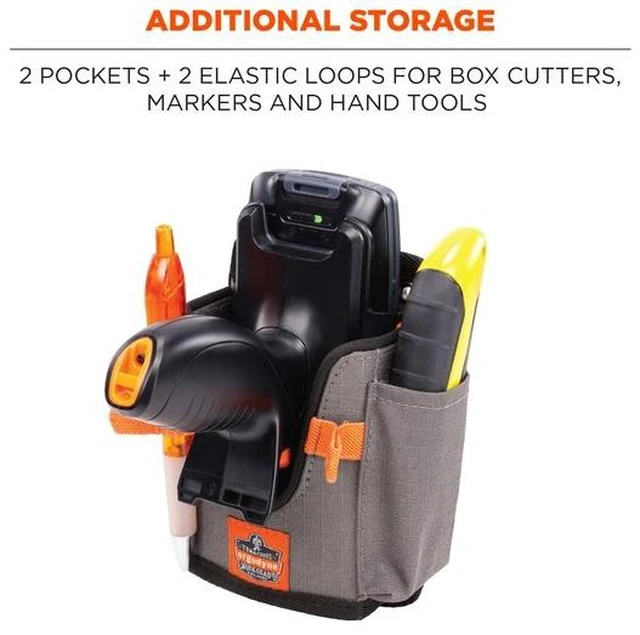 Alt view image 4 of 5 - ERGODYNE 5543L Scanner Holder,Gray,3 1/2" W,Size L