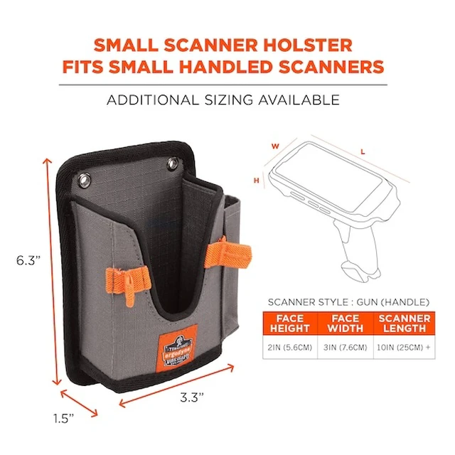 Alt view image 5 of 5 - ERGODYNE 5543S Scanner Holder,Gray,3 3/10" W,Size S