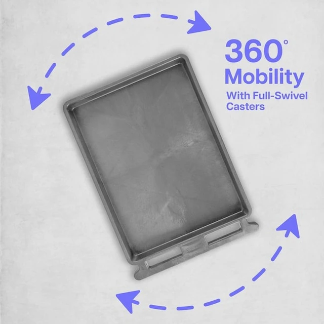 Alt view image 6 of 7 - LUXOR STC111-G Utility Cart with Deep Lipped Plastic Shelves, 300 lb Load