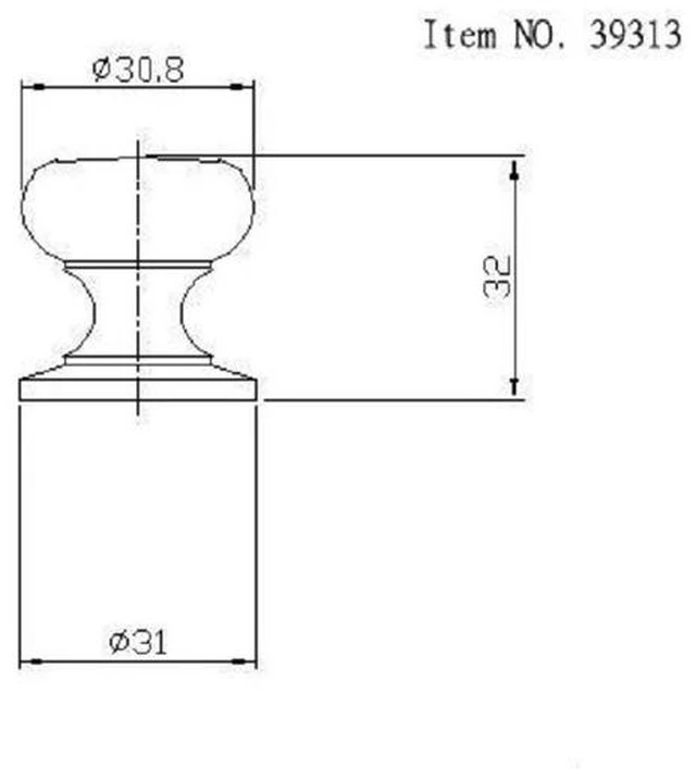 Alt view image 2 of 5 - RICHELIEU BP39313180 1 7/32 in (31 mm) Polished Nickel Traditional Cabinet Knob