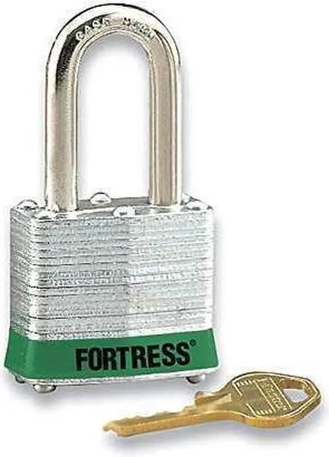Alt view image 2 of 6 - ZORO SELECT 1803LHGRN Lockout Padlock, Keyed Different, Steel, Green, 2 in
