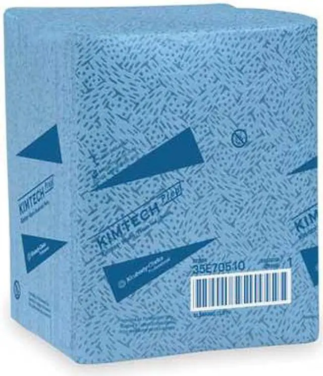 Alt view image 3 of 20 - Kimberly-Clark - 33560 - KIMTEX Wipers, 1/4-Fold, 12 1/2 x 13, Blue, 66/Box, 8 Boxes/Carton