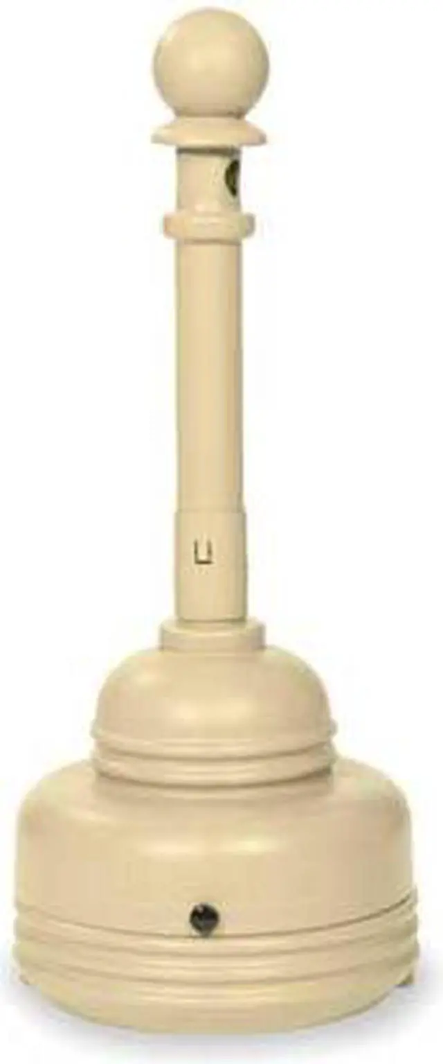 Main image of EAGLE 1206BEIGE Cigarette Receptacle,1-1/4 gal.,Tan