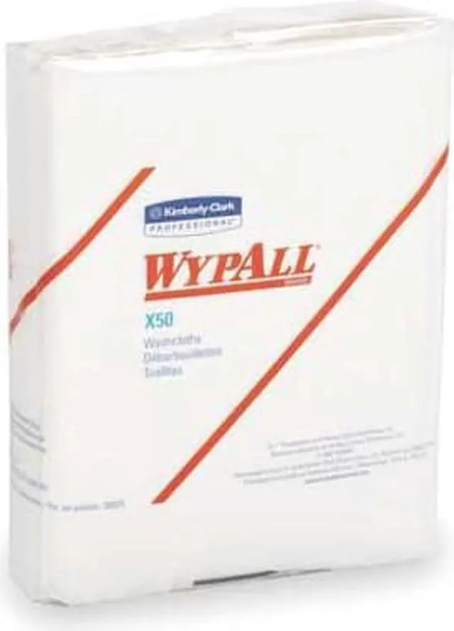 Alt view image 2 of 17 - WYPALL X50 Wipers, 10 x 12 1/2, White