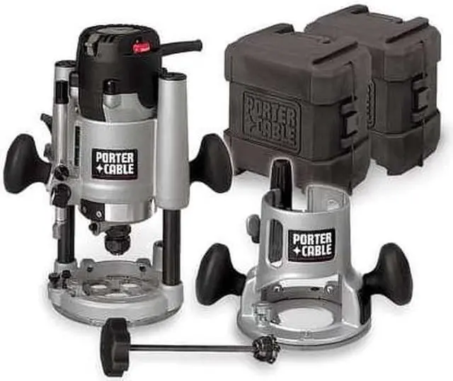 Alt view image 2 of 10 - Porter-Cable 895PK 2 1/4 Peak HP Multi-Base Router Kit with Router Table Height Adjuster