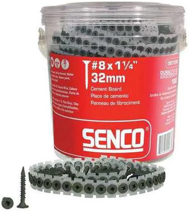 Alt view image 3 of 12 - SENCO 08T125W 8-Gauge 1-1/4 in. Collated Cement Board Screws (1,000-Pack)