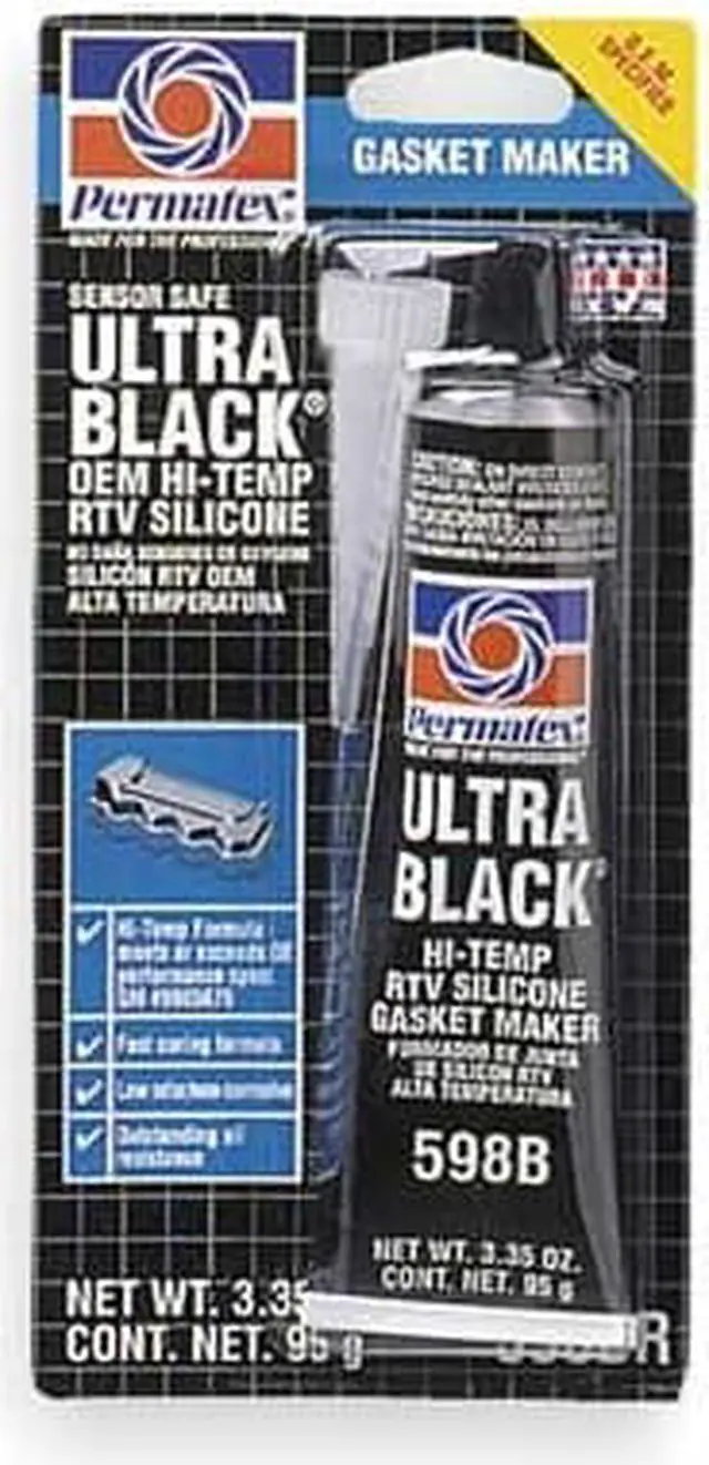 Alt view image 3 of 19 - Permatex 230-82180 Ultra Black Max Oil Resistant Gasket Maker 3.35