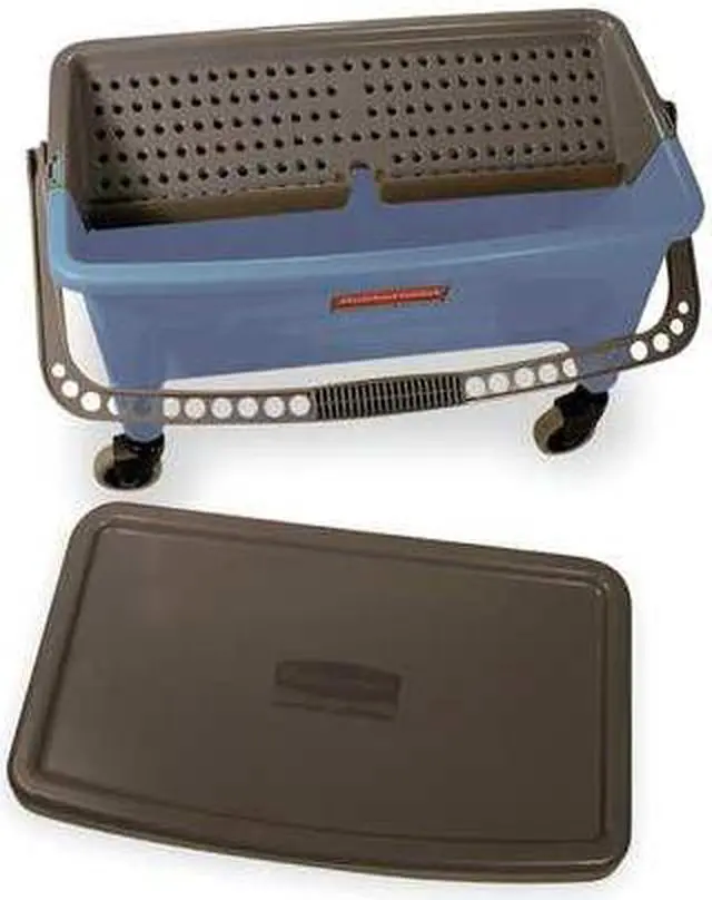 Main image of RUBBERMAID FGQ93000BLUE Mop Bucket and Wringer,28 qt.,Blue