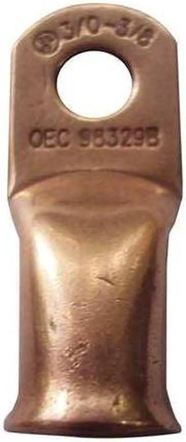 Main image of WESTWARD 23YZ03 Lug,1/0ga,1/2 In,Copper,Crimp/Solder,PK2