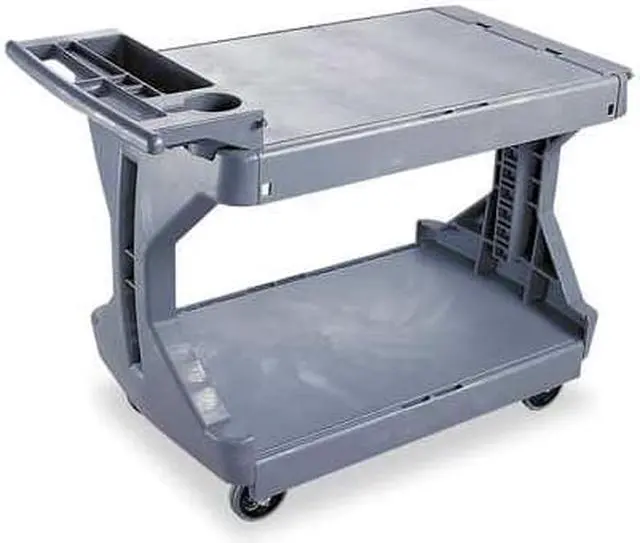 Alt view image 5 of 8 - Akro-Mils Utility Cart Foam Plastic 400 lb. Capacity 24"x45"x35" Gray 30936