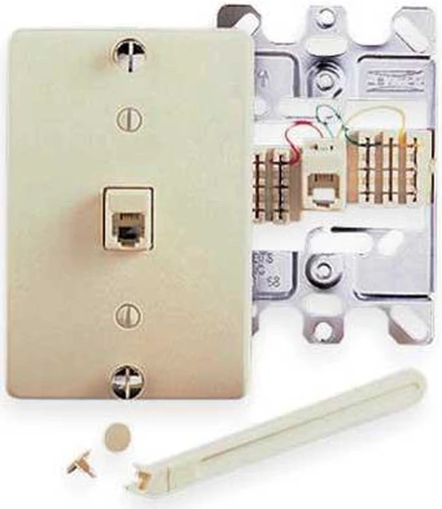 Alt view image 2 of 5 - Surface Mount Wallphone Plate White Leviton Mfg Telephone Accessories 40253-W