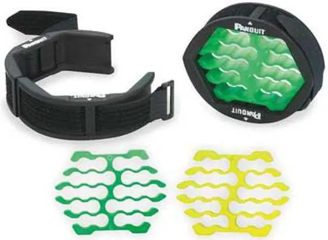 Main image of Panduit Cable Organizer,Black/Green/Yellow  CBOT24K