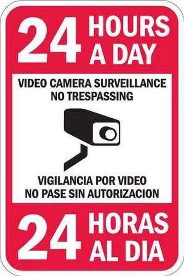 Main image of LYLE T1-1080-HI_12x18 Property Sign,Video Cam,18 In 12 In