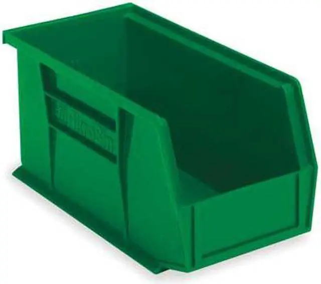 Main image of AKRO-MILS 30239GREEN Green Hang and Stack Bin, 10-3/4"L x 8-1/4"W x 7"H