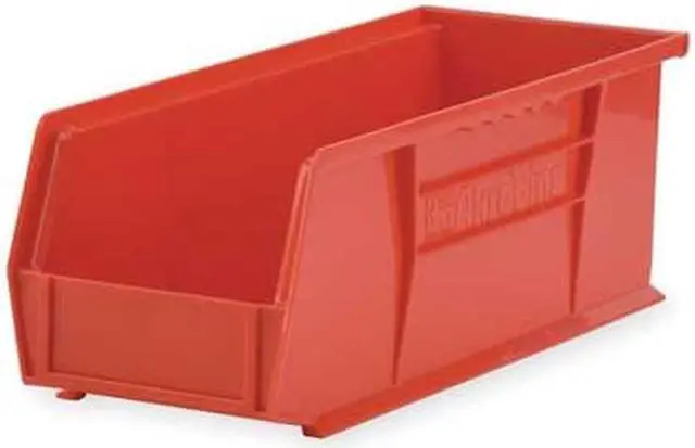 Main image of AKRO-MILS 30234RED Hang & Stack Storage Bin, Plastic, Red, 5 in H, 5 1/2 in W,