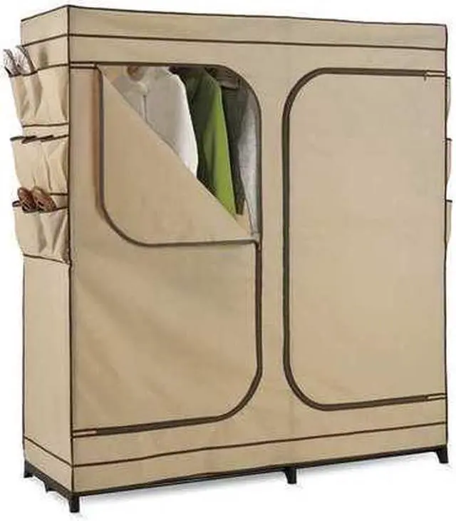 Alt view image 3 of 14 - Honey Can Do 60In Double Door Storage Closet With Shoe Organizer - WRD-01272
