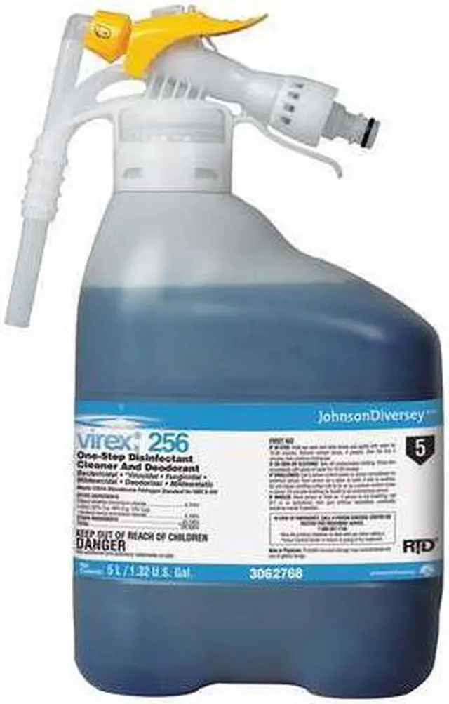 Main image of DIVERSEY 3062768 Virex II 256 Disinf Cleanr,5L,Mint