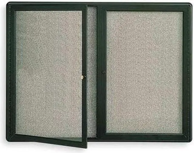 Alt view image 3 of 6 - QUARTET 2364L Enclosed Fabric Bulletin Board 36" x 48", 2 Door