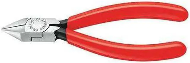 Main image of Knipex 76-81-125 5" Diagonal Cutters for electromechanics w/ Tapered Head and Small Bevel - Plastic Grip
